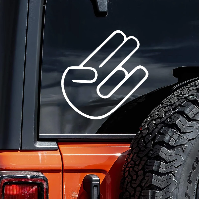 

31817# 14.5x15 CM Vinyl Decal For Shocker Hand Sign Car Sticker Waterproof Auto Decors on Bumper Rear Window Laptop