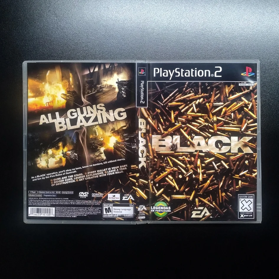 Black PT BR Game Repro Ps2 Play Copy Reproduction