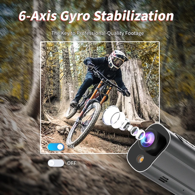 5K Action Camera Bike Motorcycle Helmet Camera 5K HD Recording Action Camera With Lighting WiFi Synchronization Anti Shake Camer 5