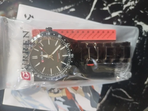 Curren 8452 relógio de quartzo masculino simples moda lazer relógio de negócios preto prateado pulseira de aço inoxidável relógio de pulso para masculino photo review