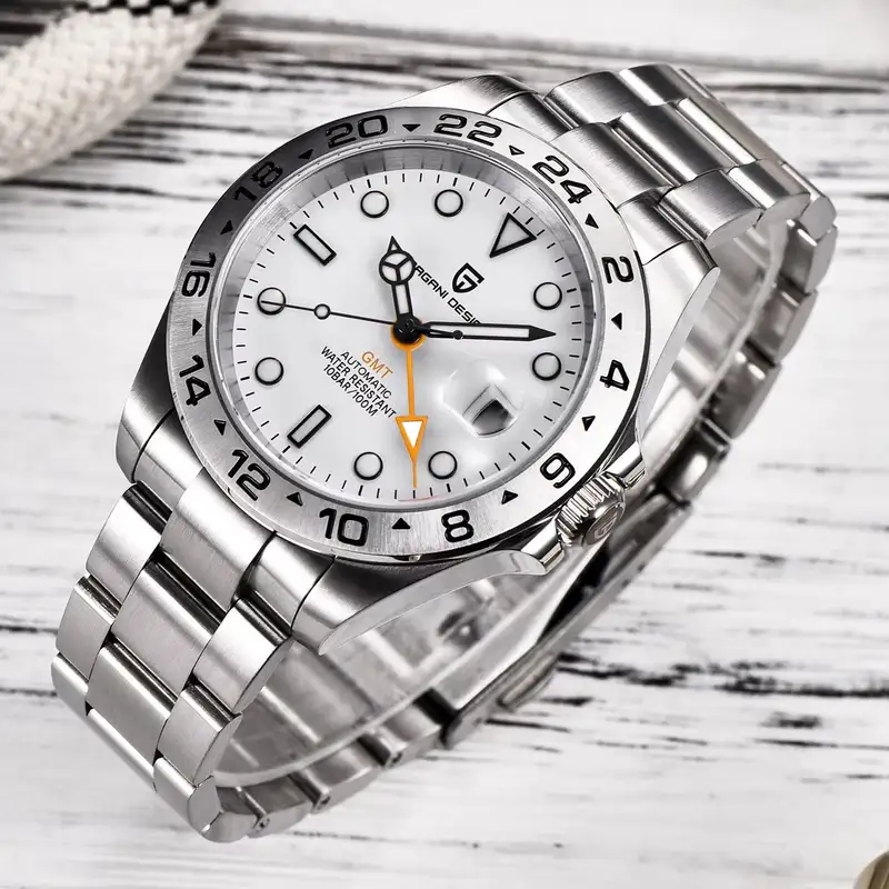 PAGANI DESIGN 2026 New Automatic Machinery Men's Watch GMT DG5833 Stainless Steel sapphire crystal 10Bar Waterproof reloj hombre - Image 4