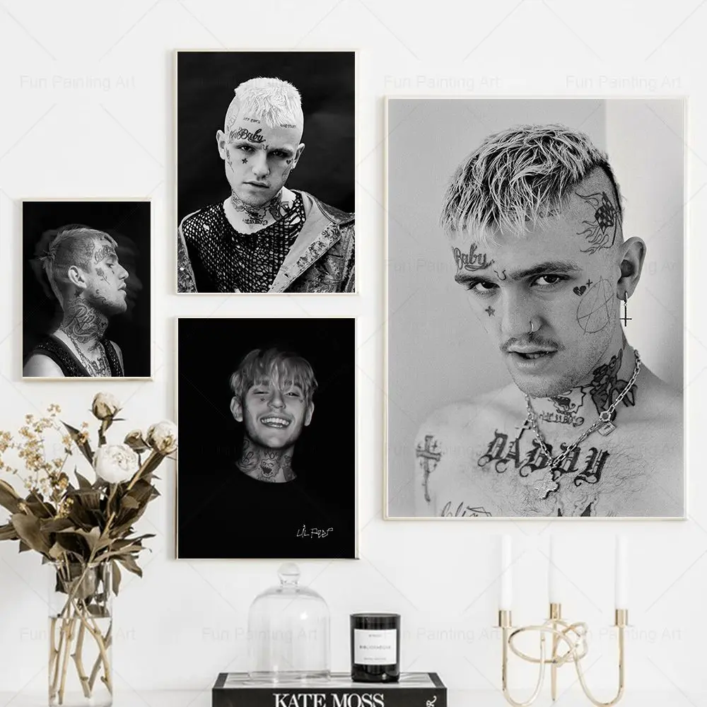 Модный постер Lil Peep принты в виде рэпера музыка звезды декоративные настенные