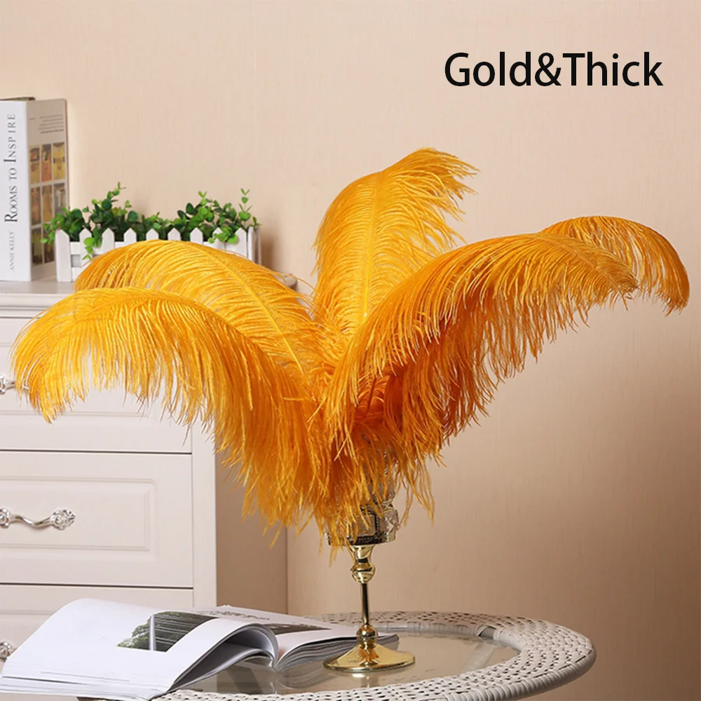 gold ostrich feathers bulk