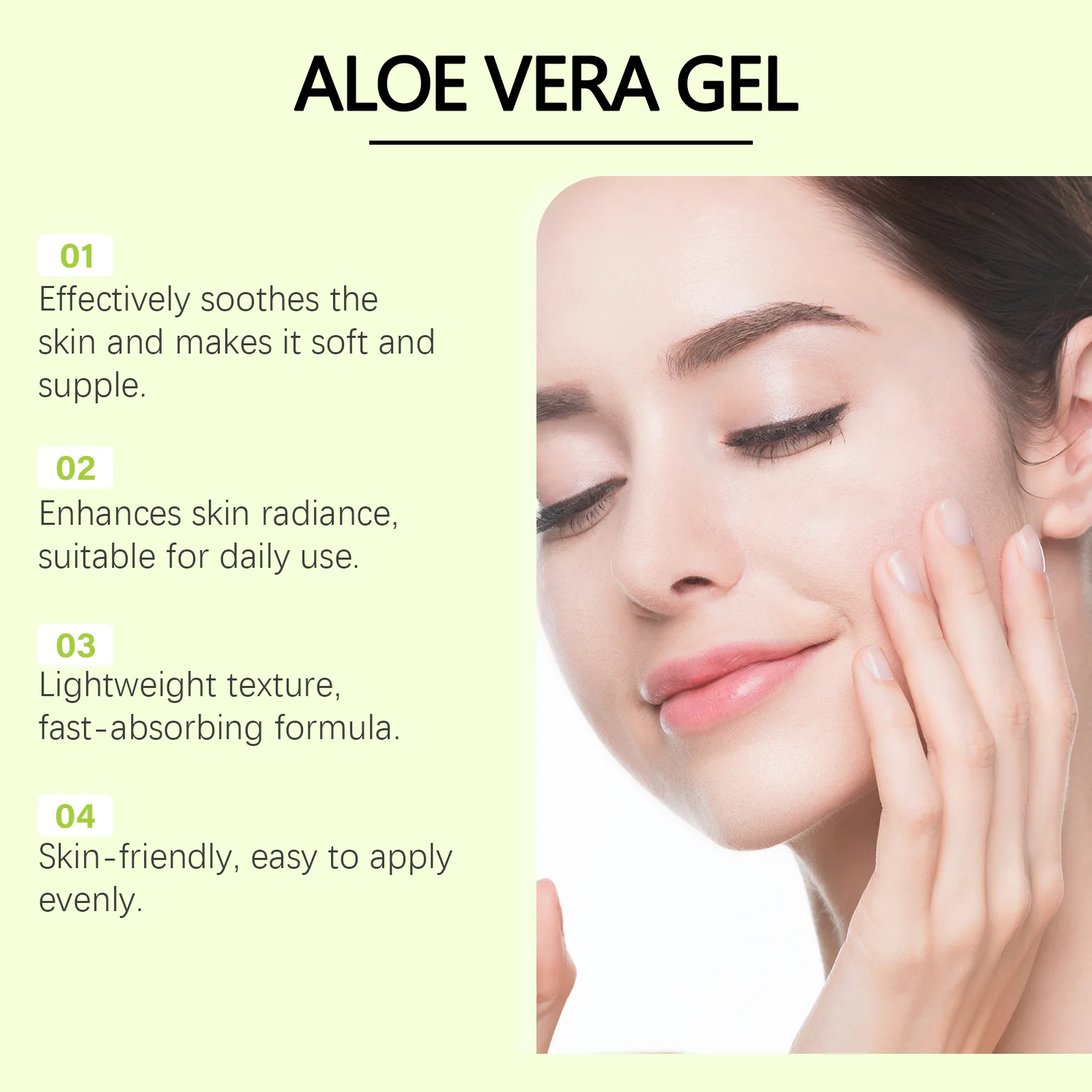 EELHOE Aloe Vera Gel Moisturizing Reduce Redness Repair Sunburn Skin Smoothing Improve Skin Texture Soothing Aloe Vera Gel