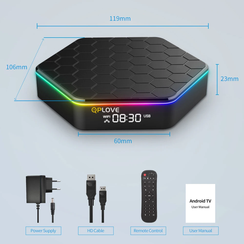 Android TV Box 12.0 4GB RAM 32GB ROM Support 8K 6K Dual-WiFi  2.4G 5.8G Android Box H618 Chipset with HDR10 BT5.0 USB 2.0 3D Ethernet  with Mini Backlit Keyboard : Electronics