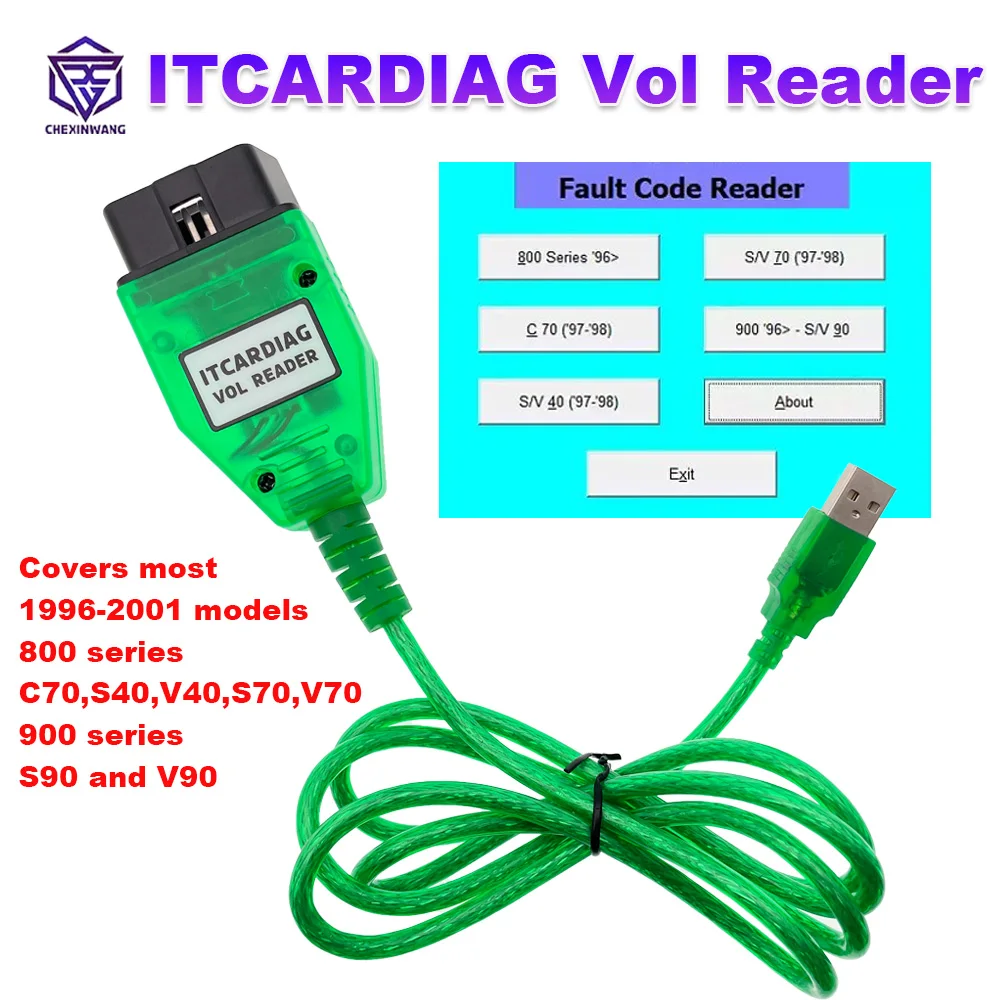 ITCARDIAGVolReaderCodeScannerforVolvoC70S40V40S70V70S90V90