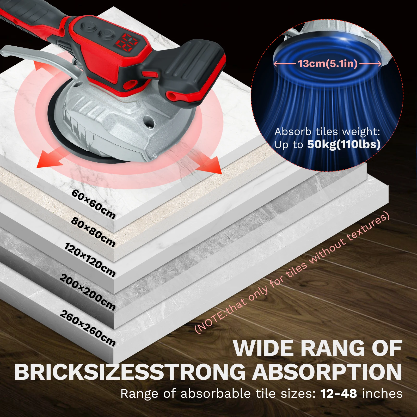 Tile Vibration Leveling Machine Tile Vibrator Tool Cordless Tile Installation To