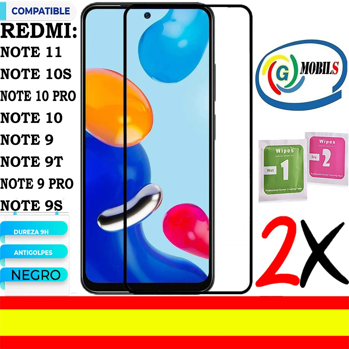Xiaomi Redmi Note 11 Proteggi Schermo Compatibile, Redmi Note 10 4G 5G, Redmi Note 10S, Redmi Note 10 Pro, Redmi Note 9T, Redmi Note 9, Redmi Note 9 P