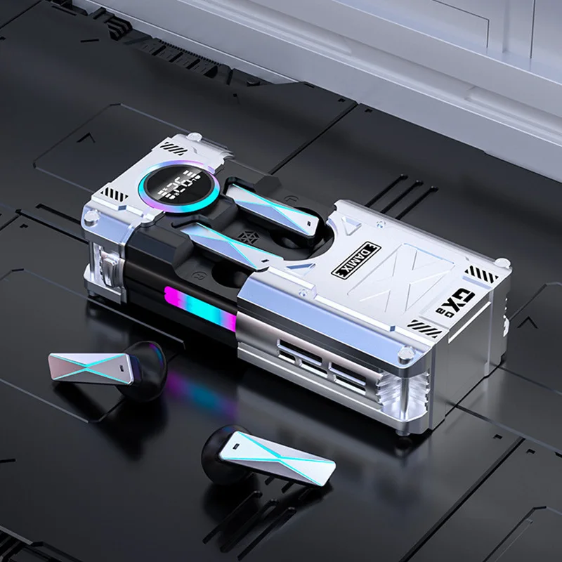 DX-08 TWS 블루투스 이어폰, 노이즈 캔슬링 이어버드, 무선 헤드폰, HD 통화 스테레오 스포츠 헤드셋, 스마트폰용 마이크 포함
