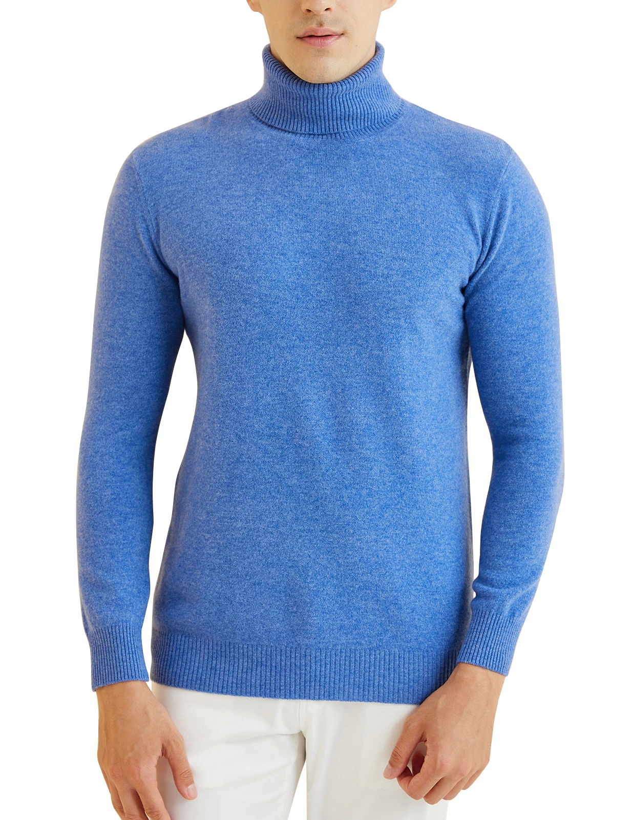 Knit Sweater for Men 100% Merino Wool Turtleneck Sweater 2023 Fall Winter Warm Long Sleeve Pullover Male Korean Luxury Clothing 3