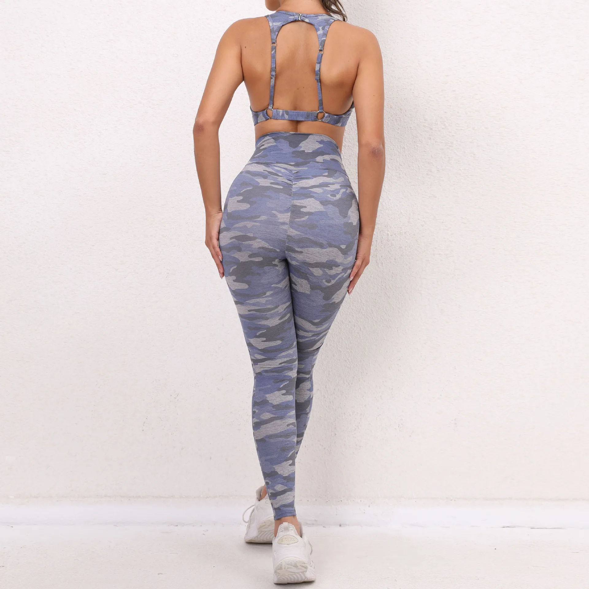 Camo Regular Black Leggings With Women's Sports Phone Pocket (Women's) 