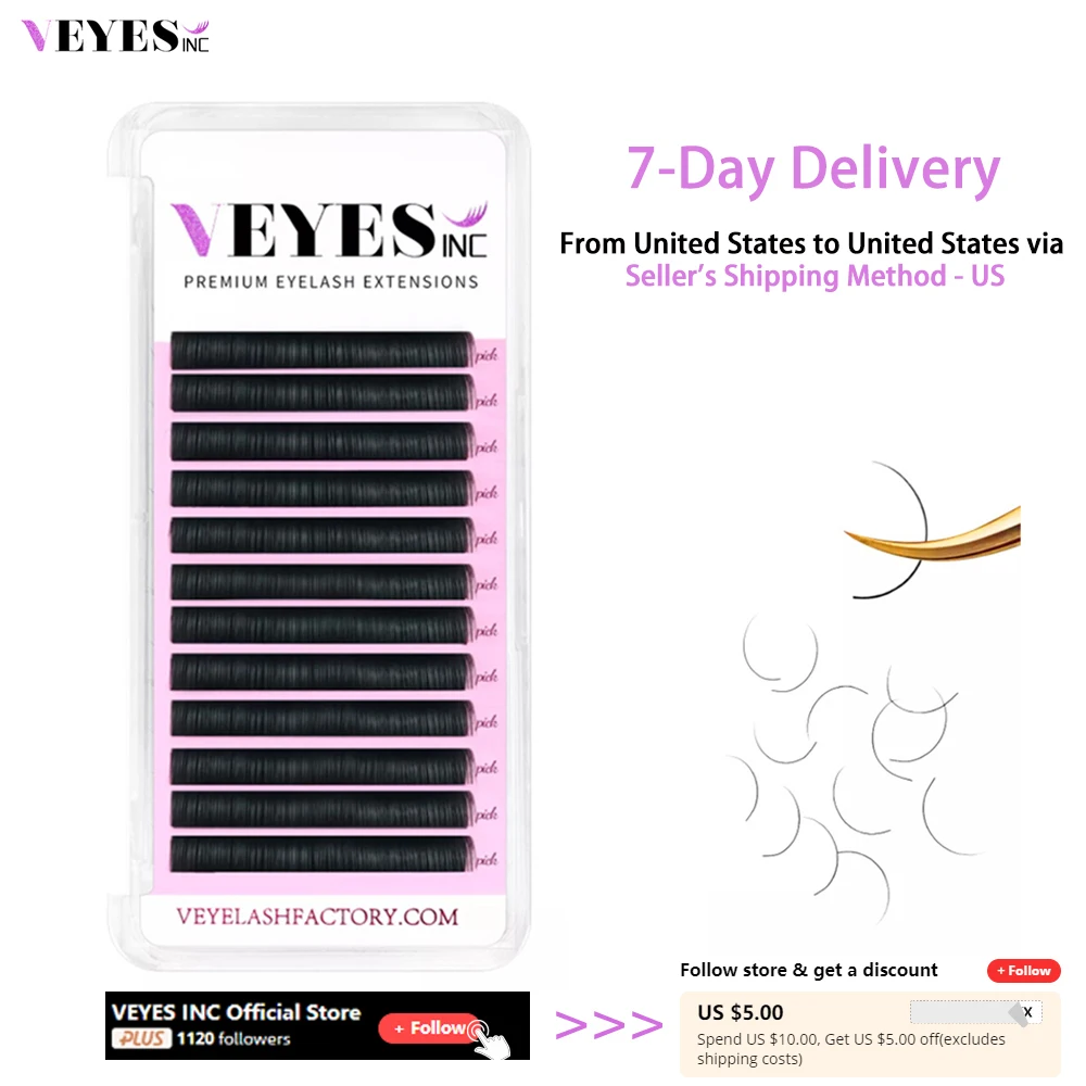 Veyes Inc Individual Eyelash Extensions Faux Mink Lashes 820mm
