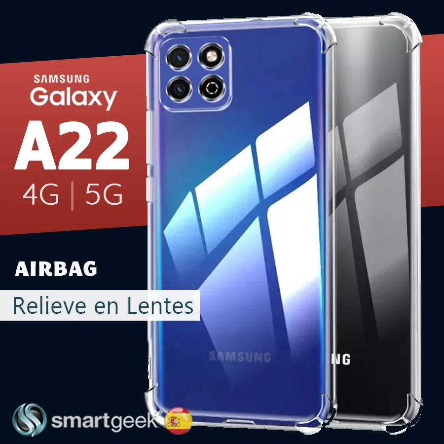 Funda Samsung Galaxy A22 5G Silicona transparente esquinas reforzadas