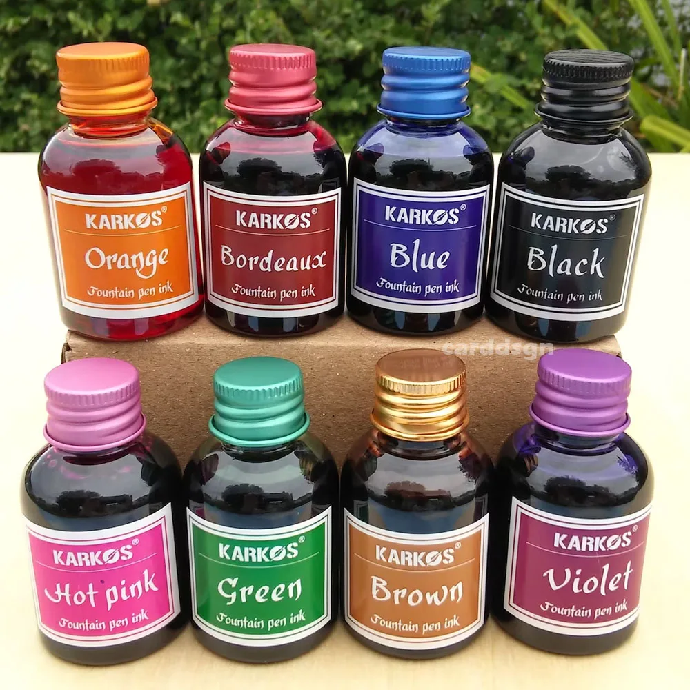 30ml/Bottle Pure Colorful Fountain Pen Ink Refilling Smooth Liquid Inks