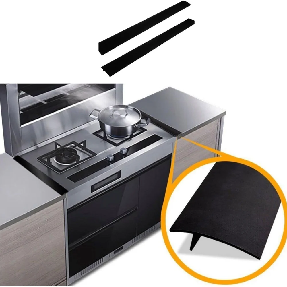 Silicone Stove Counter Gap Cover - Heat-Resistant, Stain-Resistant, Easy-Clean Sealant Strip