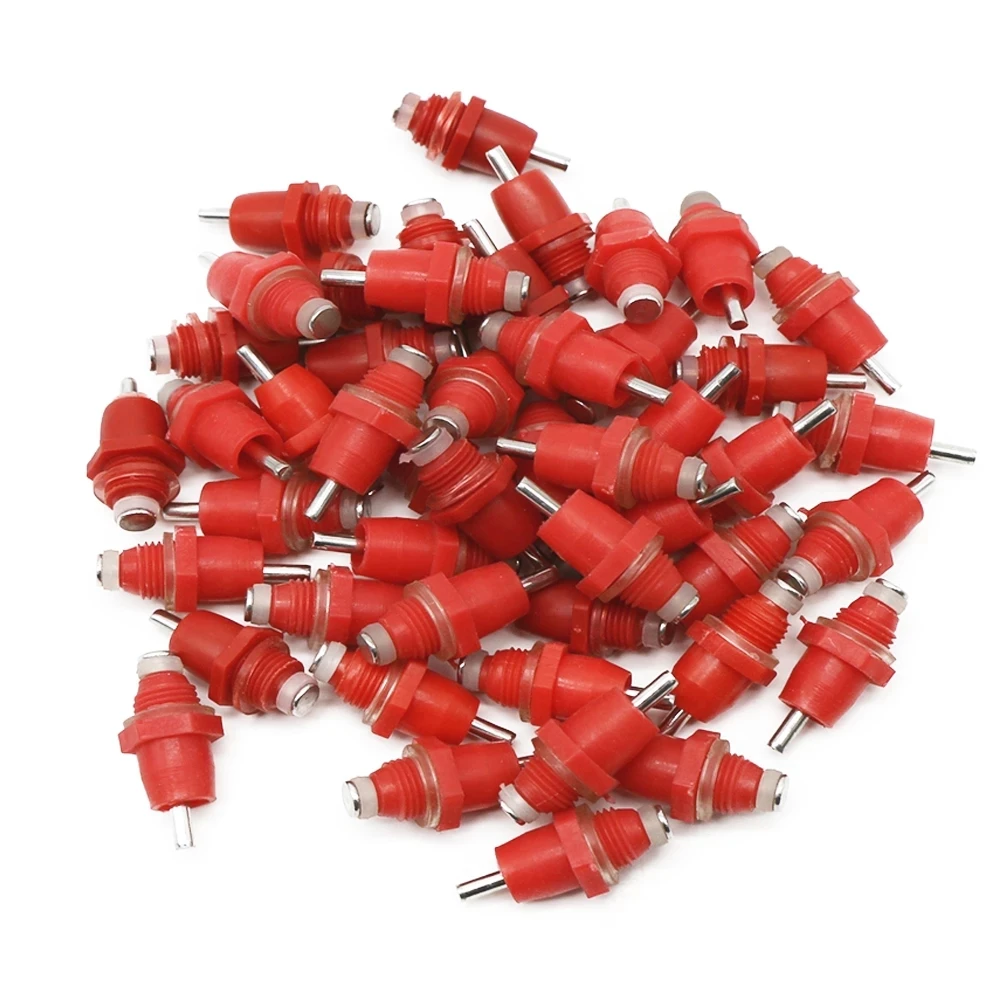 

50 шт. поилка для кур, ниппельные поилки, кормушка для птиц, перепелов, автоматический диспенсер для воды, рот для курицы, питьевая вода для птиц