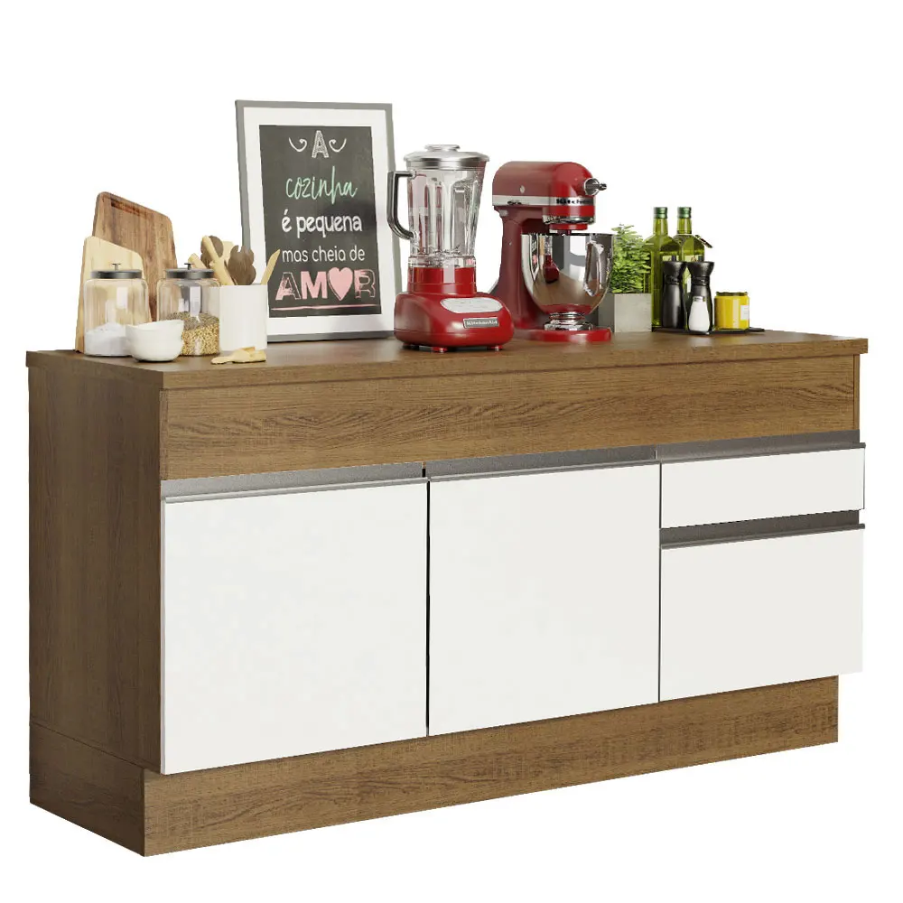 Gabinete Bajo Cocina Madesa Glamy 150cm Con Encimera MB 1