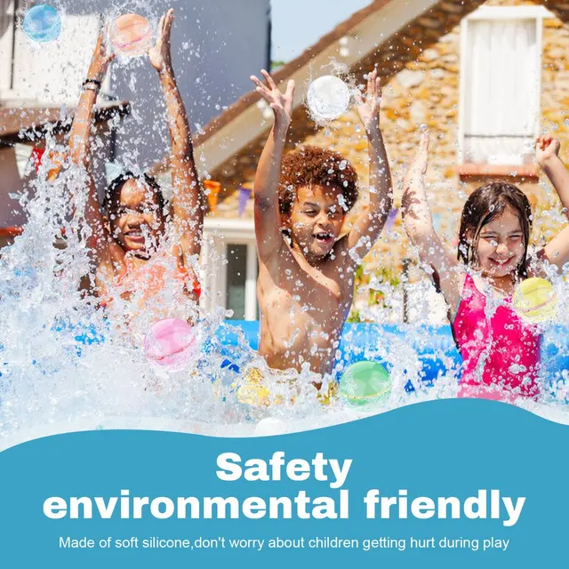 Reusable Bomb Water Balloons Quick Filling Self Sealing Waterfall Ball Summer Outdoor Pool Toy for Kids & Adults Water Games 2