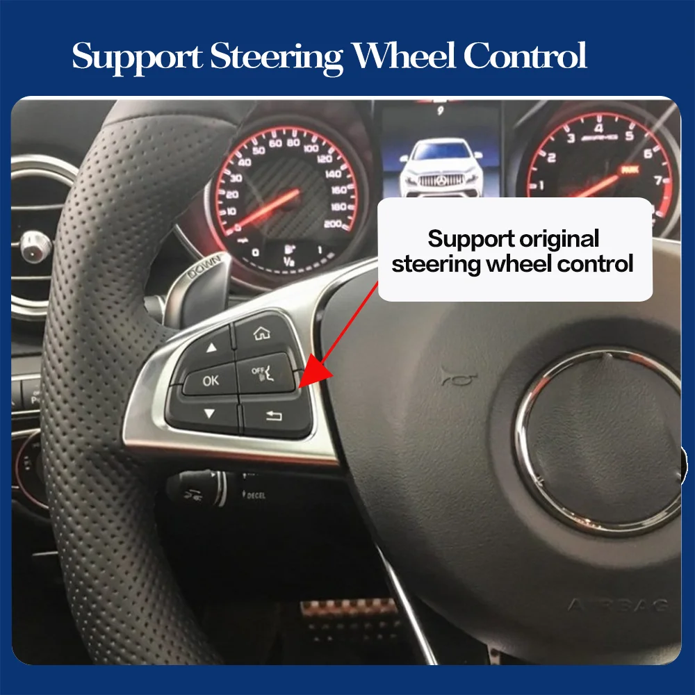 ?   메르세데스 벤츠 C200L C/GLC W205/W253 2015-2018년식 자동차 계기판용 12.3인치 LCD 디지털 대시보드 클러스터