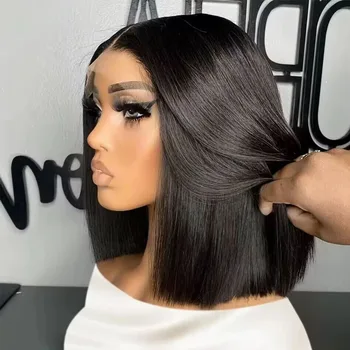Bob Wig Human Hair Lace Front Wigs Human Hair Human Hair Wigs Hd Transparent 13X4 Straight Lace Frontal Bob Wigs Cheap wigs 1