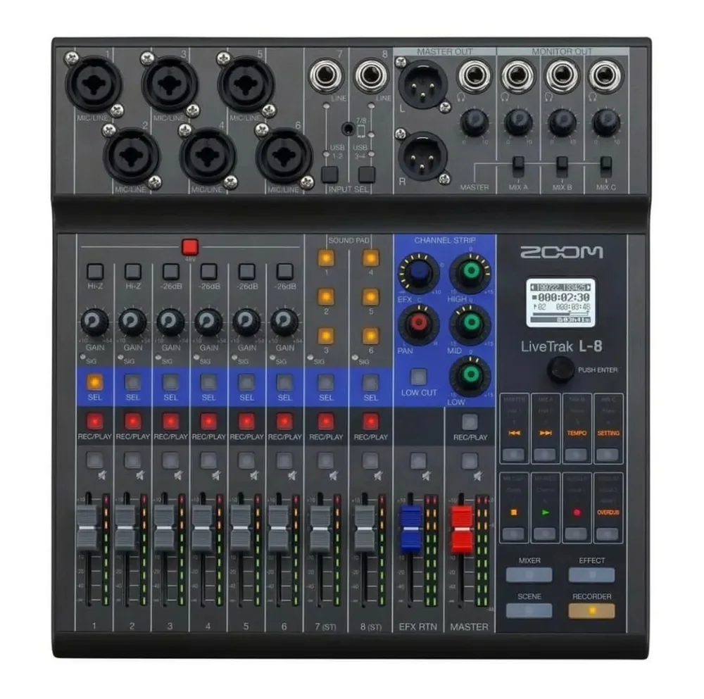 FRESH NEW OFFER NEW Zoom LiveTrak L-8 Mixer for Podcasters and Musicians