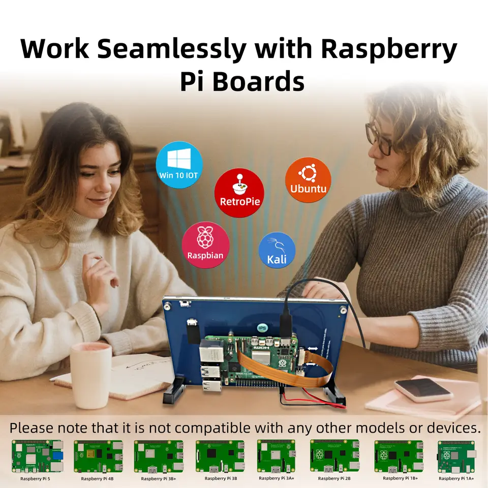 IPistBit 4.3/5/7 Inch DSI Touch Screen LCD Display Portable Capacitive Touchscreen Monitor 800x480 for Raspberry Pi 5 4 3 3B+ 2 image 2