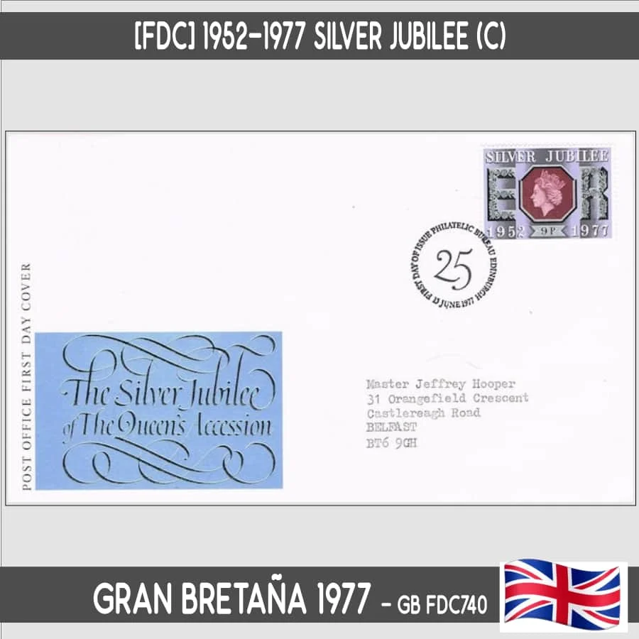 D0122 #1977 Gran Bretagna. Fdc Silver Jubilee Of Queen Elizabeth Ii (Su)