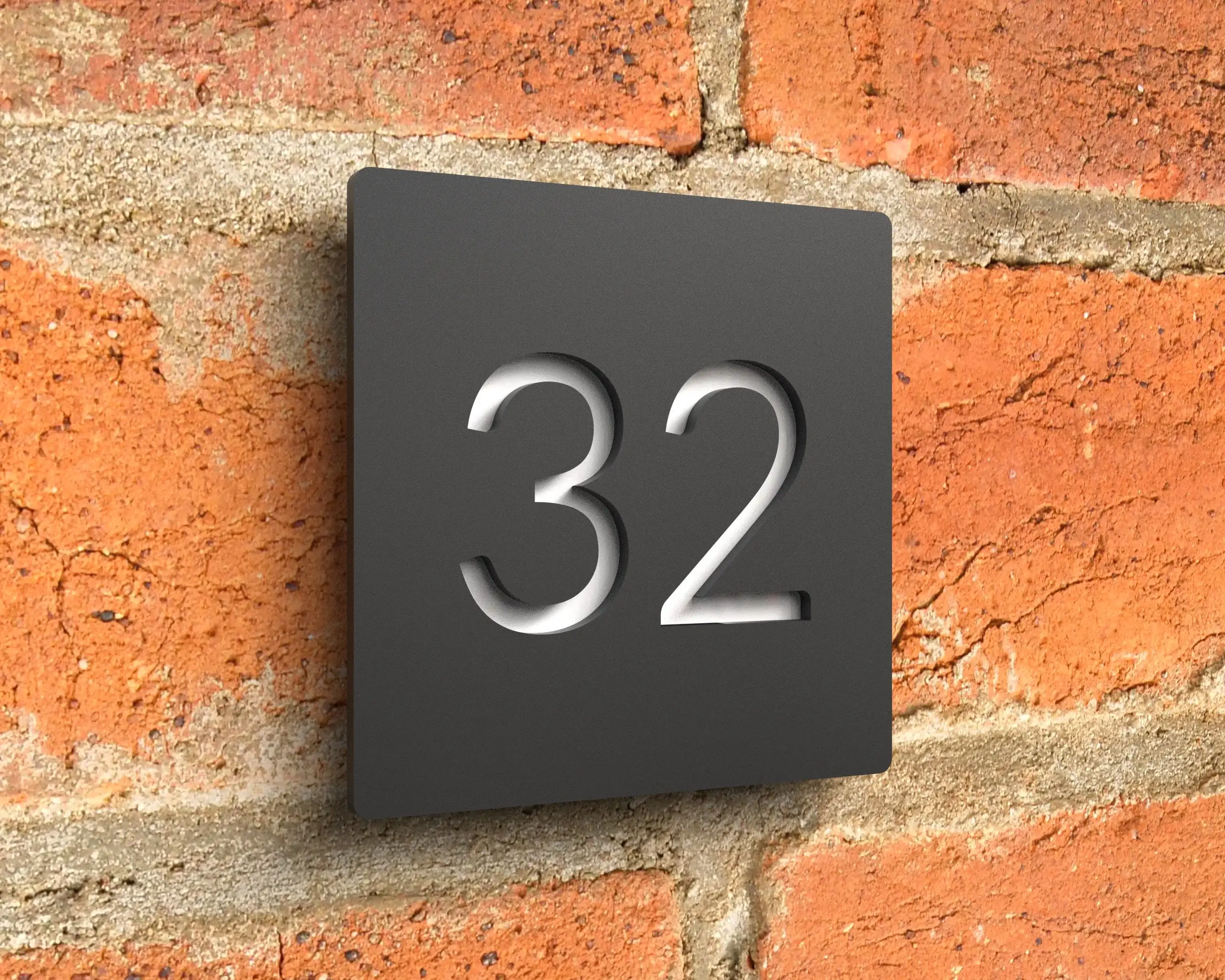 Modern Anthracite Grey House Numbers Matt Grey Acrylic House Numbers Bespoke Address Sign Plaque door address sign