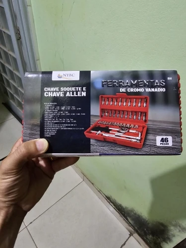 Kit Chaves Jogo Catraca Reversível Soquetes 46 Peças + Maleta photo review
