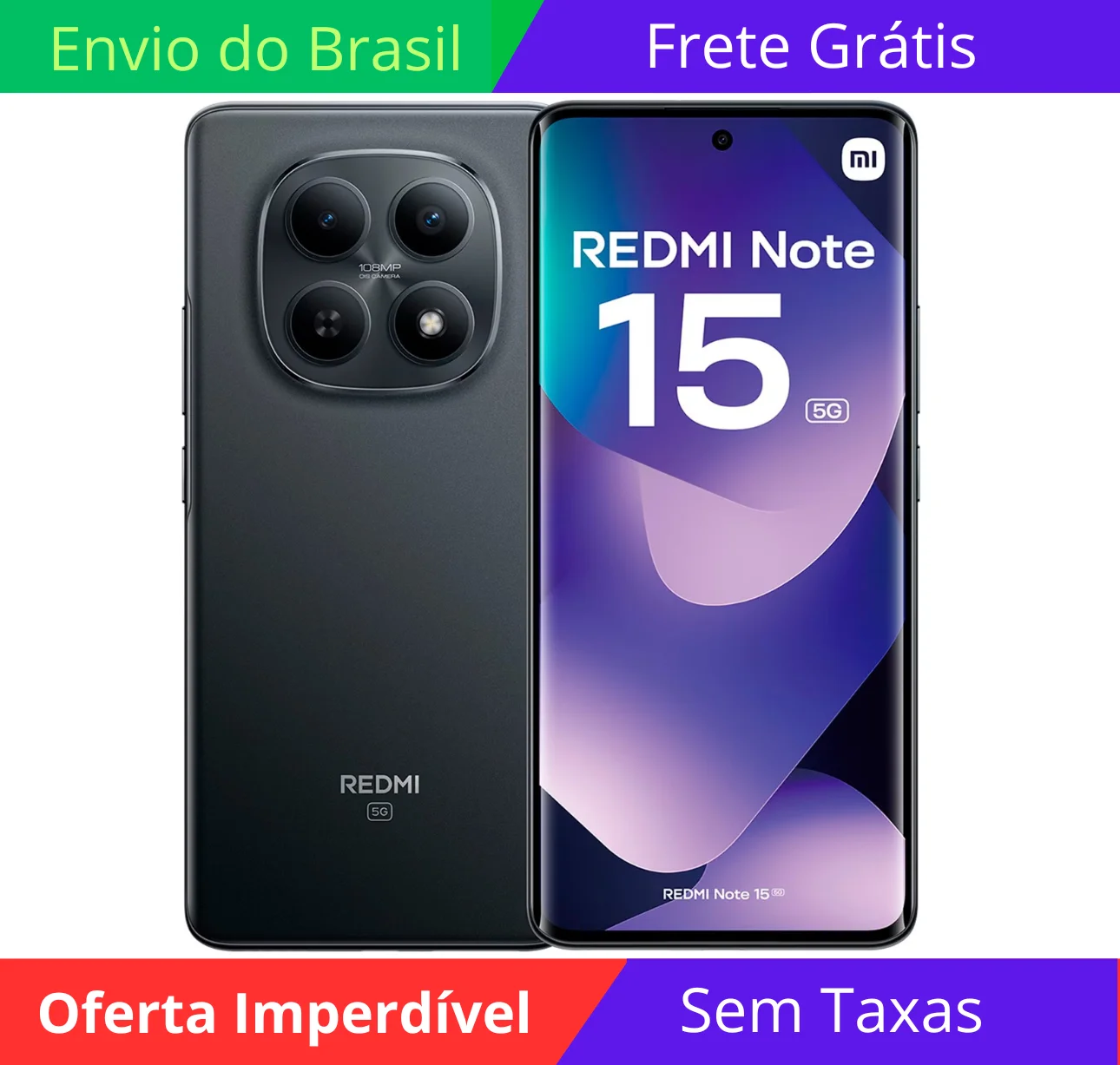 Xiaomi Redmi Note 15 5G NFC Dual Sim 256GB/8GB Ram de 6.77