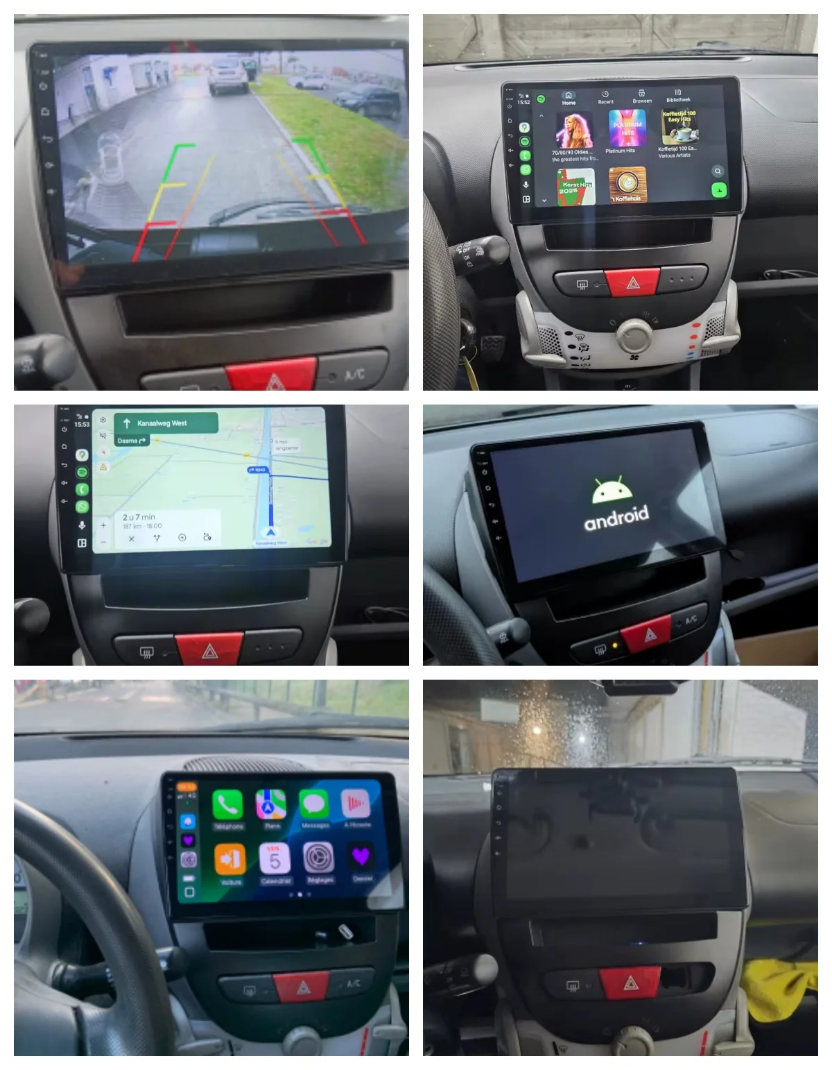 Junsun Wireless CarPlay Android Auto Autoradio für Peugeot 107 Citroen C1 Toyota Aygo 2005-2014 Wireless CarPlay Android Auto Autoradio GPS RDS WiFi BT 4G Multimedia Stereo – Detail 3