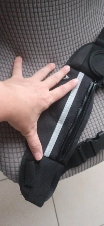 Pochete Esportiva cintura Preta porta celular garrafa utensílios para Corrida Preta photo review