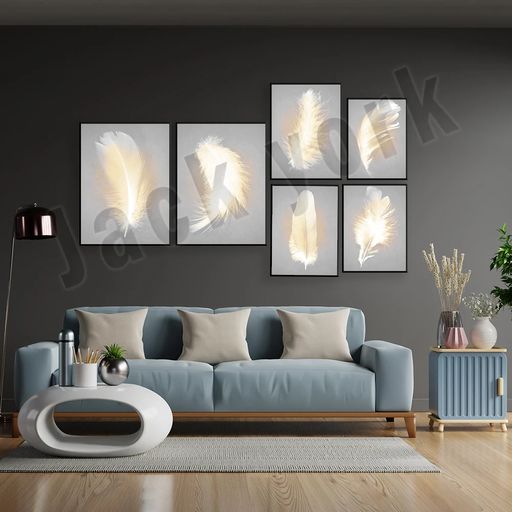 Рисунок 2 - Белый Ангел перо простой Бохо золотой