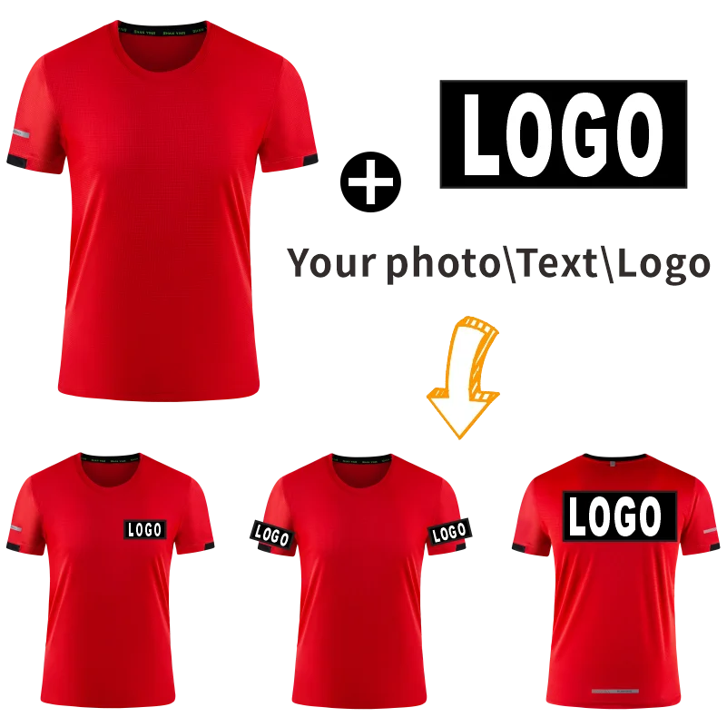 Men's Quick Dry Polyester Short Sleeve Tshirt Bulk Custom Printing