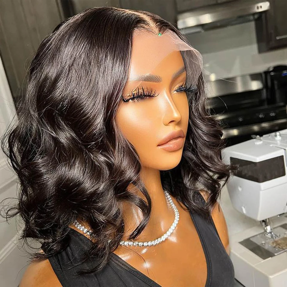 

Joedir Wavy 13x1 T Part Lace Front Human Hair Wig For Women Glueless Bob Brazilian Remy Hair 30inch Body Wave Middle Part Wigs