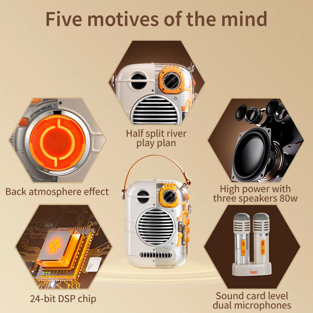 Spark-Pro Bluetooth Portable Speaker Karaoke Speaker Powerful Sound Microphone O
