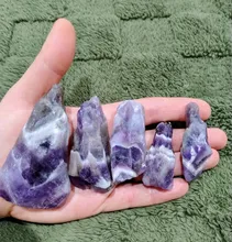 Pietra Ametista Chevron Forata - Per Gioielli Fai Da Te | Cristallo Naturale - Foto 5