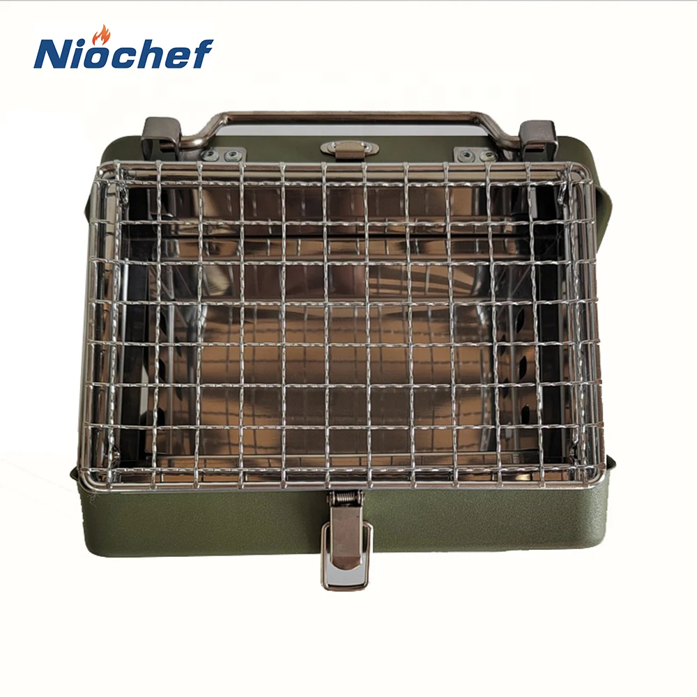 Outdoor BBQ Grills Portable Foldable Suitcase Barbecue Oven Camping Barbeque Stove Charcoal BBQ