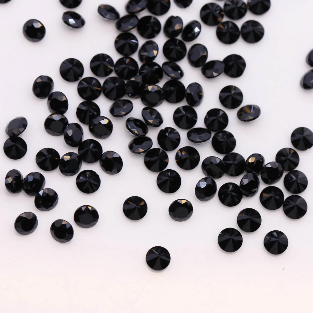 

Wholesale Natural Round Cut 2mm Black Spinel Stone Loose Gemstone Necklace Earrings For Women Keychain Bracelet Rings