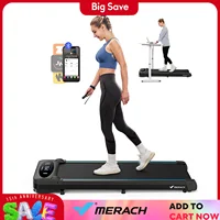MERACH Walking Pad Treadmill Under Desk 3in1 Home Gym Capacity 2.75HP Portable Magnetic Remote Control LED Display Non-Assembly