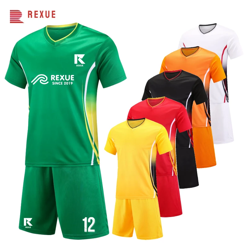 

Однотонная футбольная одежда, красная, желтая, зеленая, фотомайка с коротким рукавом 24/25, персонализированная футболка для мужчин и мальчиков
