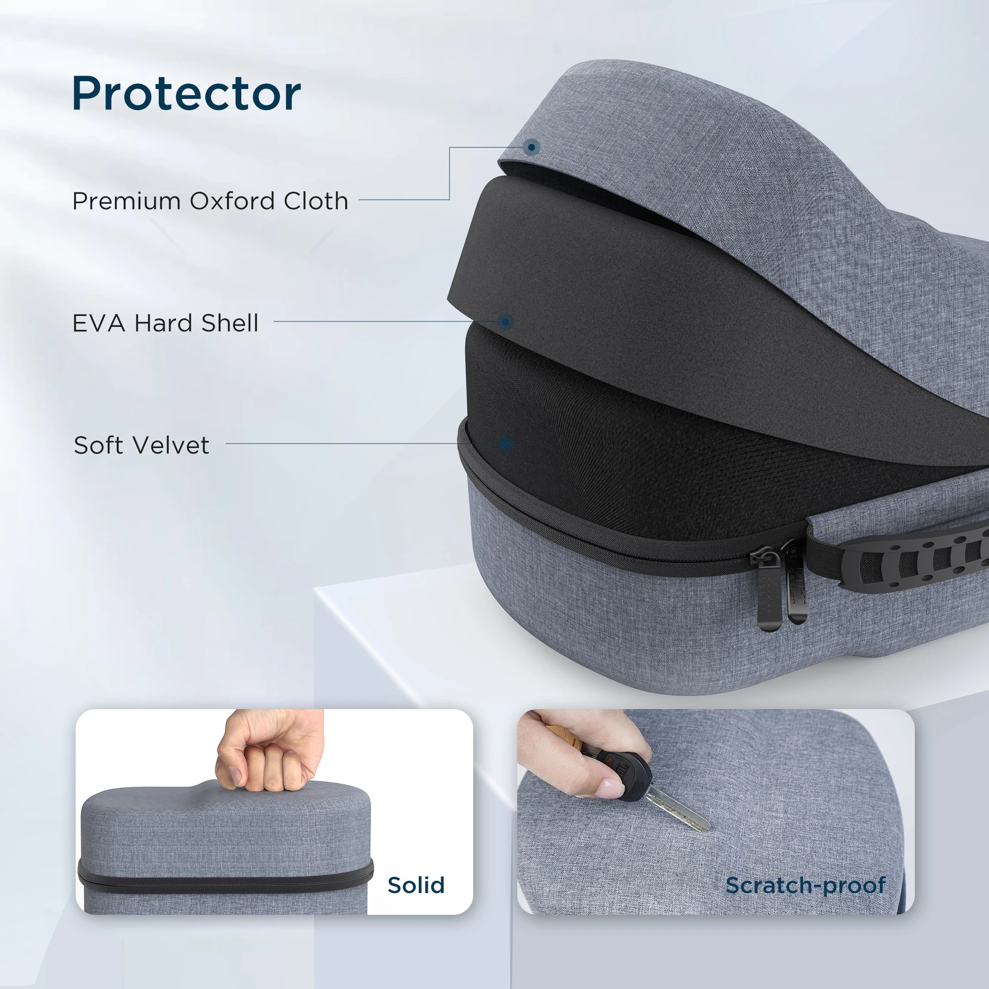 KIWI design Hard Protective 4 IN 1 Carrying Case For Oculus Quest 2 For  Stock Elite Strap/KIWI design Elite Strap VR Accessories