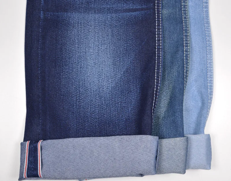10.5Oz Coolmax Red Selvedge Jeans Cloth 25.1%PPT High Stretch Denim Fabric Dropshiping W186514