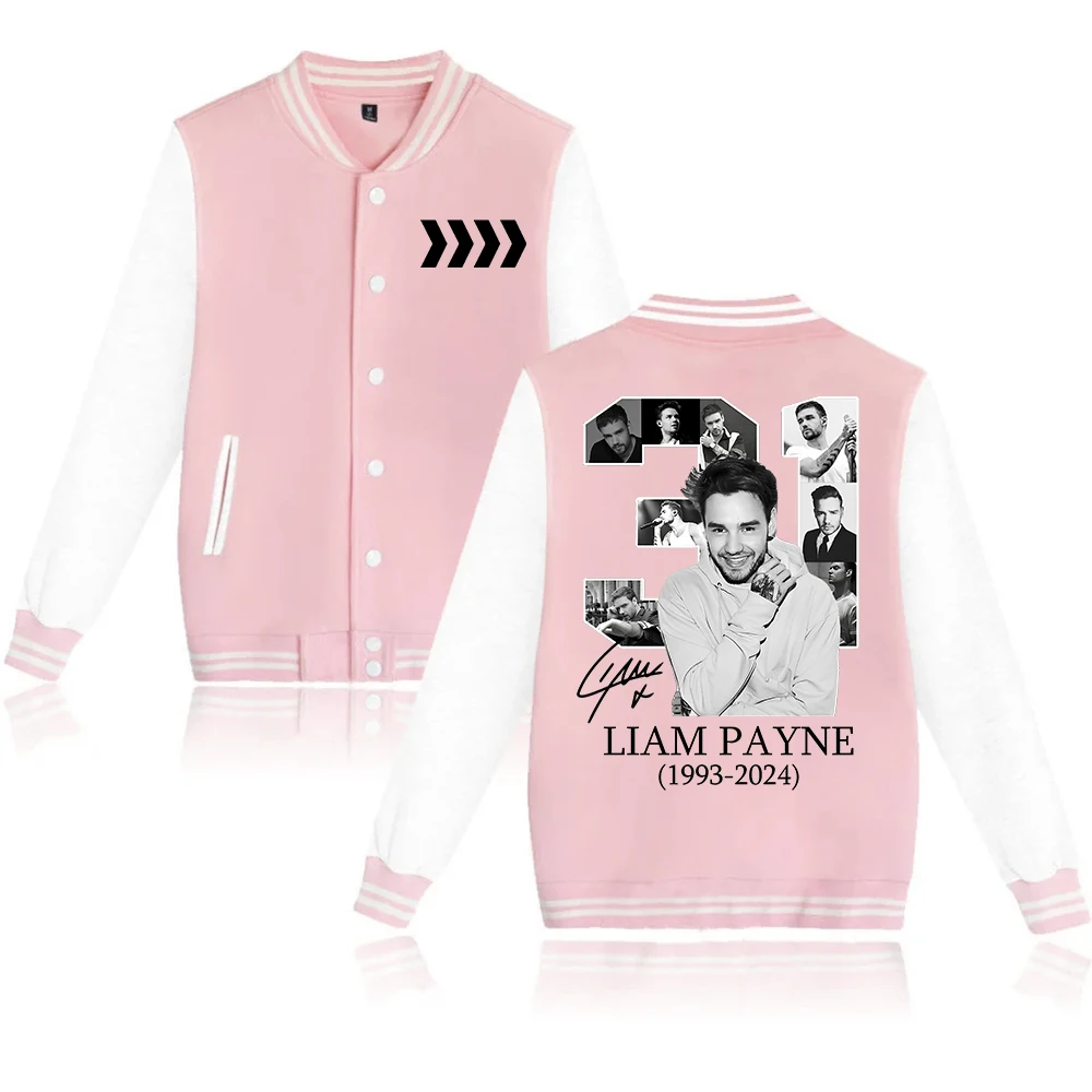 Liam Payne Rest in Music 2024 Hoodie Baseball Uniform Jacket Women Men Baseball Jacket Hoodie Harajuku 4