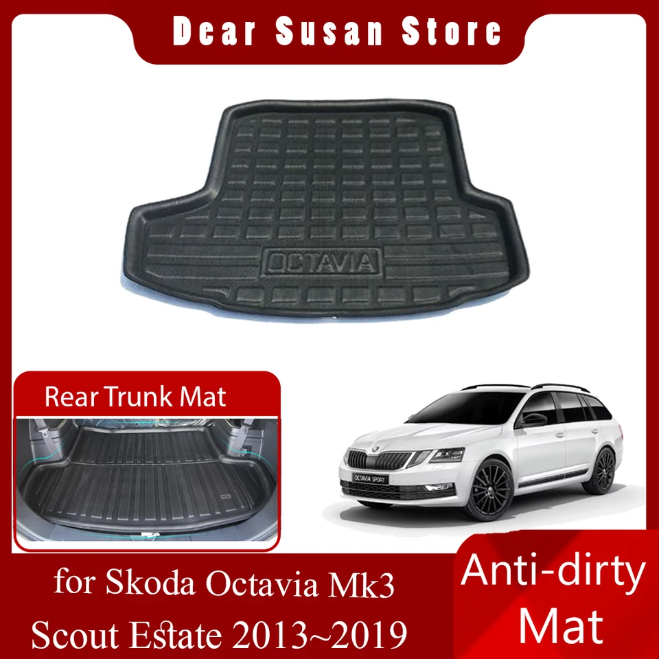 MOTOS Rubber Boot Mats Fits For Skoda Octavia III 2012-2020 Improve - View #8
