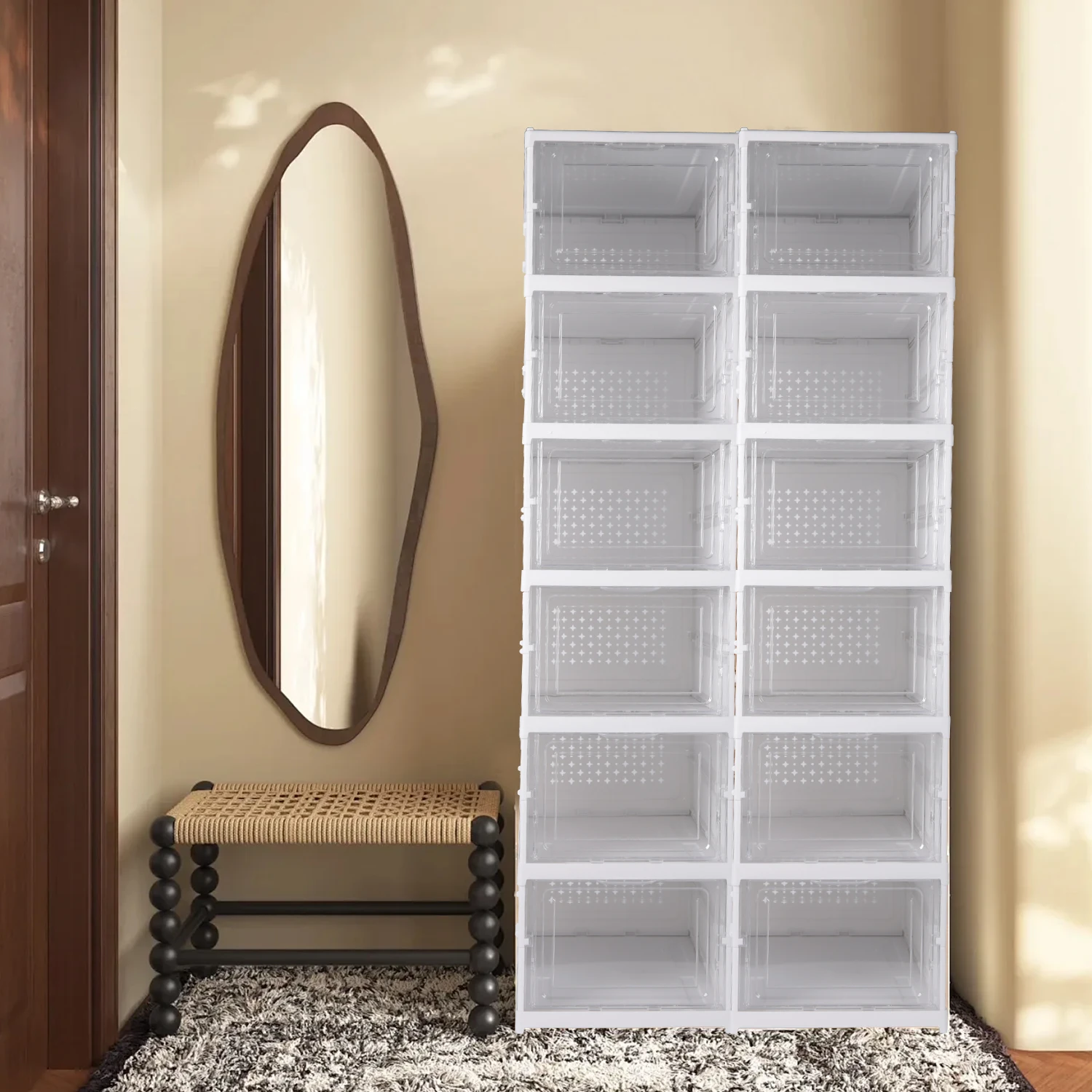 stackable shoe storage layers