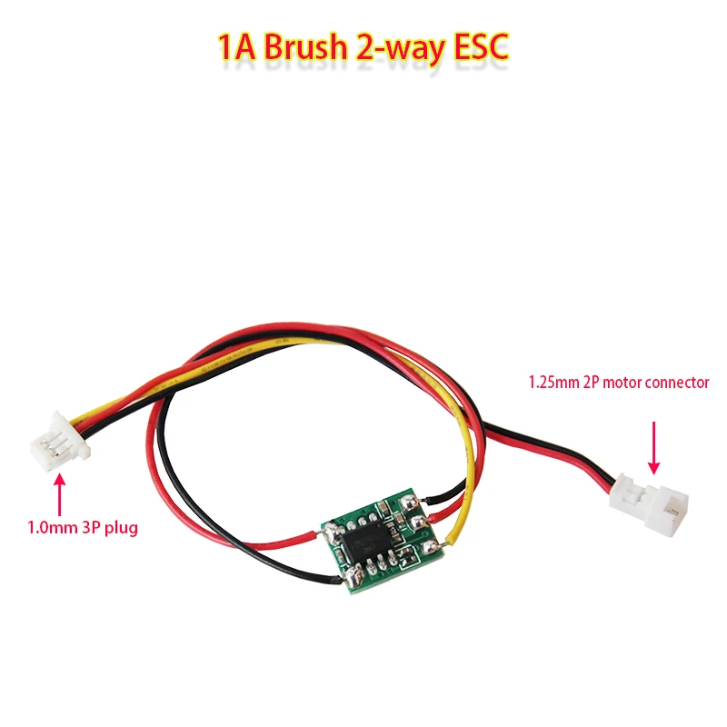 Détail des soudures et du dissipateur thermique sur le Mini ESC 1A 5V contrôleur de vitesse pour moteur à balais.