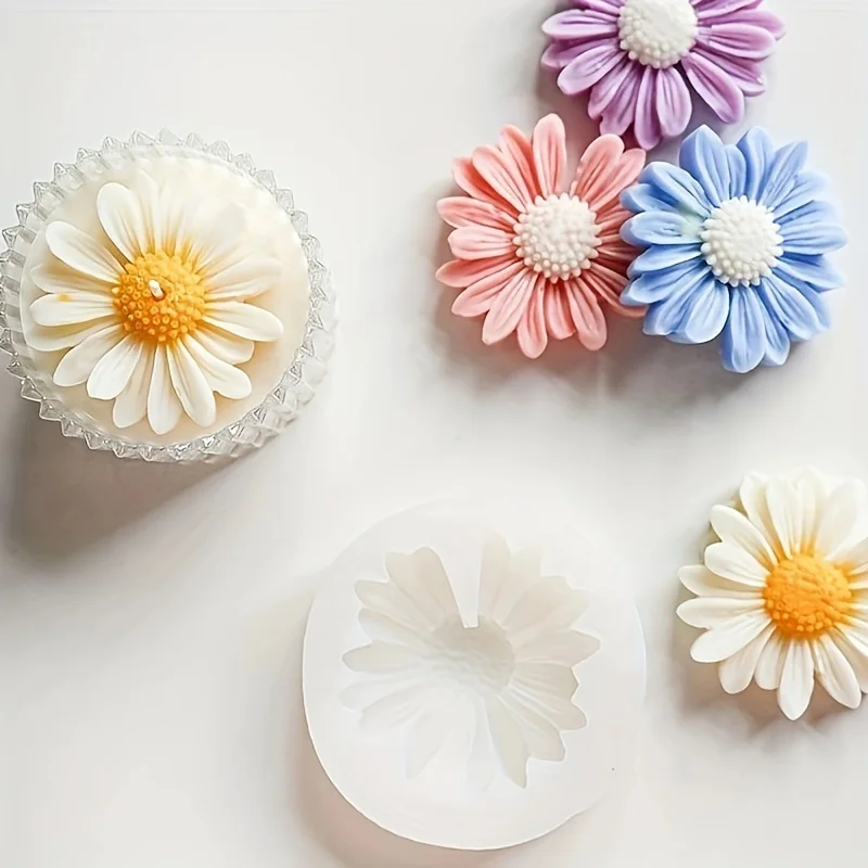 1pc Daisy Silicone Candle Mould Handmade Aromatherapy Candle DIY Silicone Mold Decoration Mould silicone mold silicone candle mold aromatherapy candle mold silicone candle molds candle mold