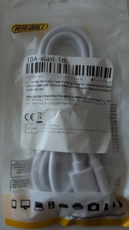 NNBILI 10A Type C Fast Charging Cable for Huawei Mate 60 Mobile Phone 120W USB-C Phone Data Cord not xiaomi、iphone、samsung photo review