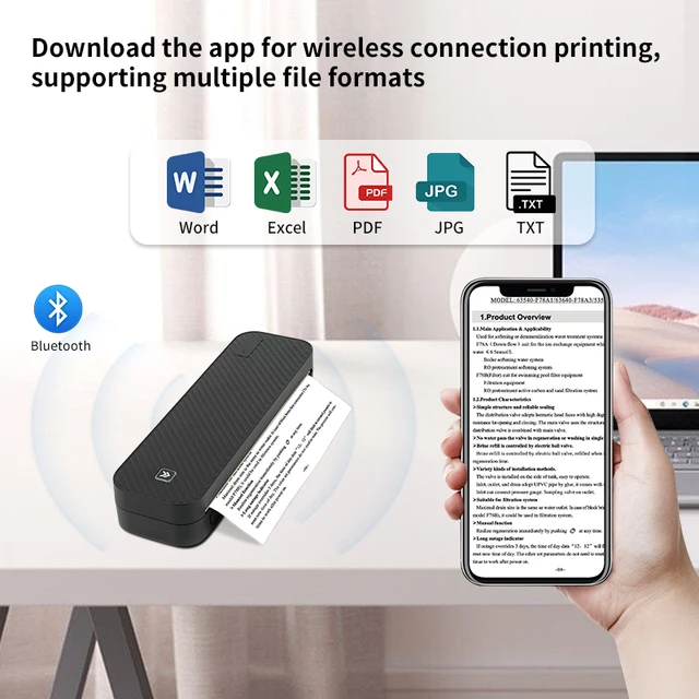 Inkless Portable A4 Thermal Printer | Bluetooth | Office & School Printing 1